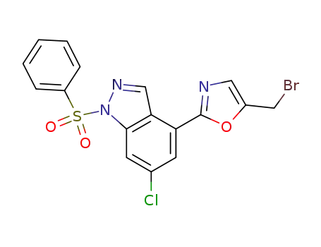 4-[5-(bromomethyl)-2-oxazolyl]-6-chloro-1-(phenylsulfonyl)-1H-Indazole