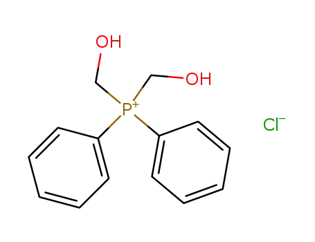 Molecular Structure of 96776-80-6 (Phosphonium, bis(hydroxymethyl)diphenyl-, chloride)