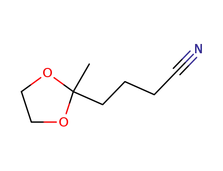 Molecular Structure of 56881-73-3 (1,3-Dioxolane-2-butanenitrile, 2-methyl-)