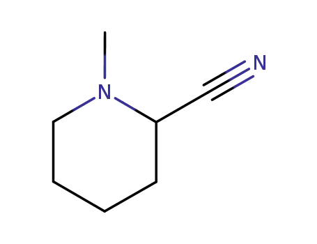Molecular Structure of 18747-95-0 (1-methylpiperidine-2-carbonitrile)