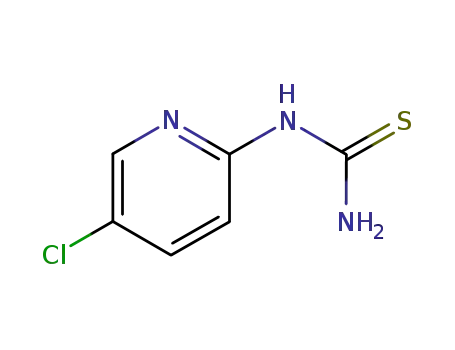 Molecular Structure of 31430-27-0 (N-(5-Chloro-2-pyridyl)thiourea, 97%)