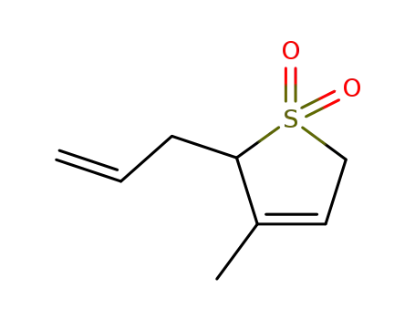 Molecular Structure of 94987-58-3 (Thiophene, 2,5-dihydro-3-methyl-2-(2-propenyl)-, 1,1-dioxide)