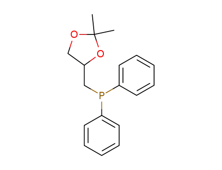 Molecular Structure of 138852-37-6 (Phosphine, [(2,2-dimethyl-1,3-dioxolan-4-yl)methyl]diphenyl-)