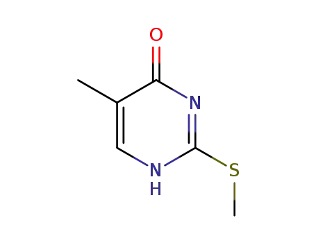 Molecular Structure of 20651-30-3 (4(3H)-Pyrimidinone, 5-methyl-2-(methylthio)-)