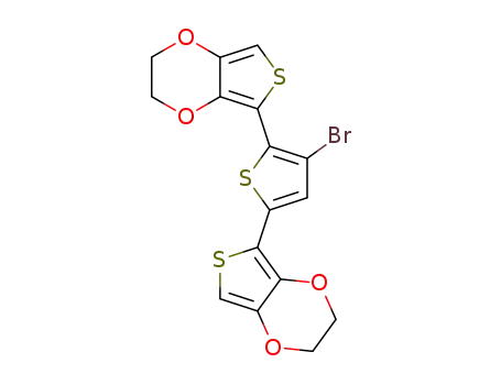 Molecular Structure of 765900-17-2 (Thieno[3,4-b]-1,4-dioxin,
5,5'-(3-bromo-2,5-thiophenediyl)bis[2,3-dihydro-)