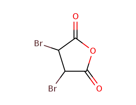 Molecular Structure of 45669-18-9 (3,4-dibromodihydrofuran-2,5-dione)