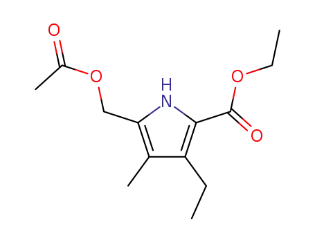 1H-Pyrrole-2-carboxylic acid, 5-[(acetyloxy)methyl]-3-ethyl-4-methyl-,
ethyl ester