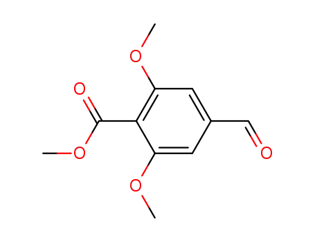 Molecular Structure of 33187-98-3 (Benzoic acid, 4-formyl-2,6-dimethoxy-, methyl ester)
