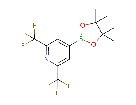 Molecular Structure of 1320747-32-7 (4-(4,4,5,5-tetramethyl-1,3,2-dioxaborolan-2-yl)-2,6-bis(trifluoromethyl)pyridine)