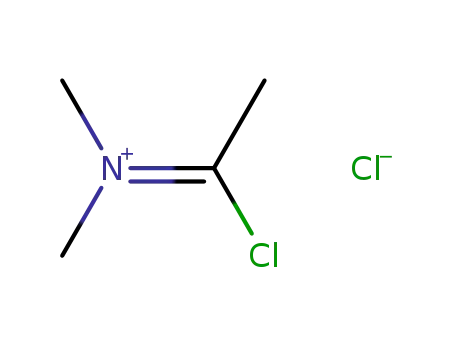 Molecular Structure of 58569-87-2 (N-(1-chloroethylidene)-N-methylmethanaminium chloride)