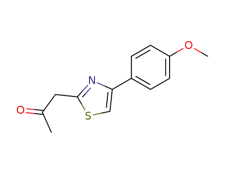 Molecular Structure of 89991-31-1 (2-Propanone, 1-[4-(4-methoxyphenyl)-2-thiazolyl]-)