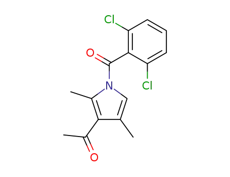 Molecular Structure of 95883-30-0 (1H-Pyrrole, 3-acetyl-1-(2,6-dichlorobenzoyl)-2,4-dimethyl-)
