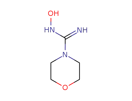 Molecular Structure of 29044-26-6 (N-HYDROXY-4-MORPHOLINECARBOXIMIDAMIDE)