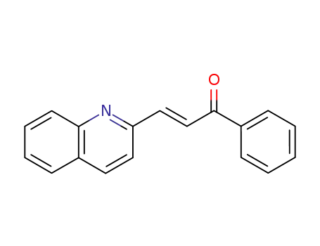 Molecular Structure of 119118-42-2 (2-Propen-1-one, 1-phenyl-3-(2-quinolinyl)-, (2E)-)