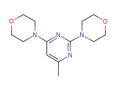 Molecular Structure of 52026-44-5 (4-Methyl-2,6-dimorpholin-4-yl-pyrimidine)