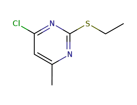 Molecular Structure of 22727-18-0 (4-chloro-2-ethylsulfanyl-6-methyl-pyrimidine)