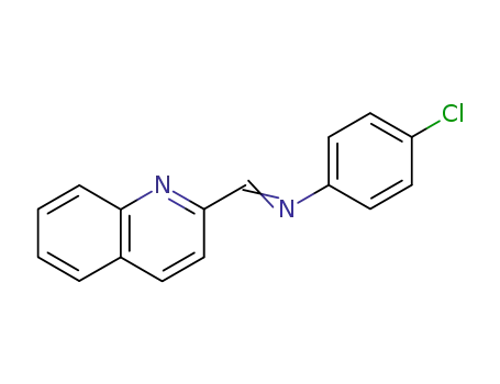 Molecular Structure of 24640-96-8 (Benzenamine, 4-chloro-N-(2-quinolinylmethylene)-)