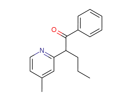 Molecular Structure of 6301-75-3 (2-(4-methylpyridin-2-yl)-1-phenyl-pentan-1-one)