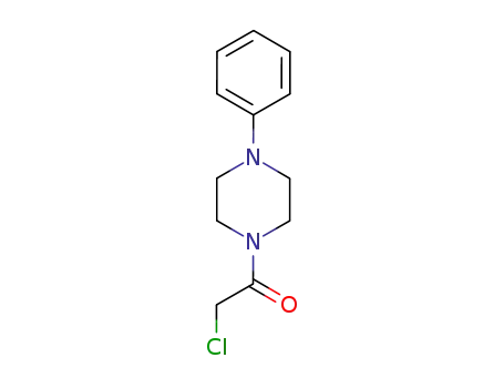 Molecular Structure of 14761-39-8 (2-CHLORO-1-(4-PHENYLPIPERAZINO)ETHAN-1-ONE)