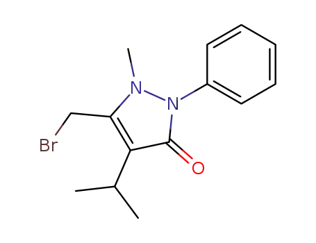 3H-Pyrazol-3-one,
5-(bromomethyl)-1,2-dihydro-1-methyl-4-(1-methylethyl)-2-phenyl-