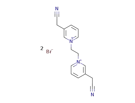 Molecular Structure of 144205-15-2 (Pyridinium, 1,1'-(1,2-ethanediyl)bis[3-(cyanomethyl)-, dibromide)