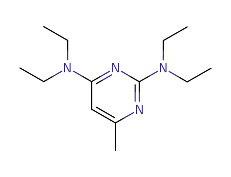 Molecular Structure of 23448-78-4 (2,4-Pyrimidinediamine, N,N,N',N'-tetraethyl-6-methyl-)