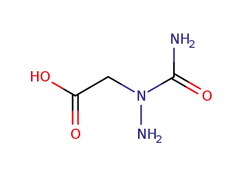 Molecular Structure of 138-07-8 ([1-(aminocarbonyl)hydrazino]acetic acid)