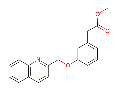 Molecular Structure of 104325-56-6 (Benzeneacetic acid, 3-(2-quinolinylmethoxy)-, methyl ester)