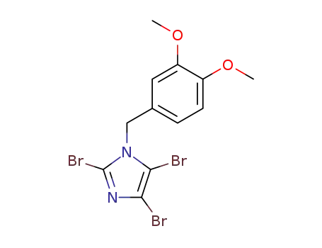 Molecular Structure of 101853-75-2 (1H-Imidazole, 2,4,5-tribromo-1-[(3,4-dimethoxyphenyl)methyl]-)