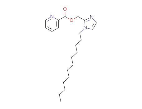 Molecular Structure of 141365-44-8 (2-Pyridinecarboxylic acid, (1-dodecyl-1H-imidazol-2-yl)methyl ester)