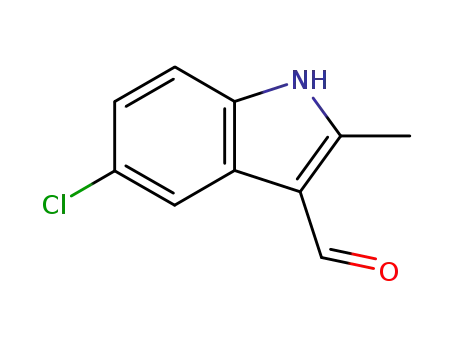 Molecular Structure of 57335-86-1 (5-CHLORO-2-METHYL-1H-INDOLE-3-CARBALDEHYDE)