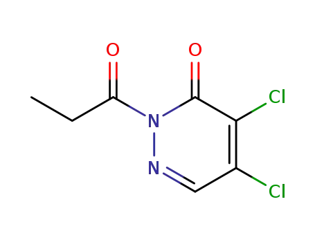Molecular Structure of 155164-64-0 (4,5-Dichloro-2-(1-oxopropyl)-3(2H)-pyridazinone)