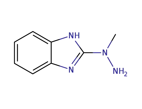 Molecular Structure of 53827-27-3 (1H-Benzimidazole,2-(1-methylhydrazino)-(9CI))