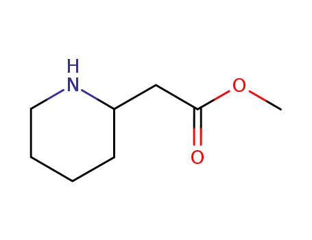 Molecular Structure of 23692-08-2 (2-Piperidineacetic acid, methyl ester)