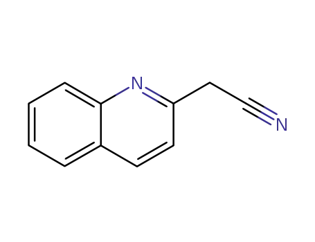 Molecular Structure of 14068-28-1 (2-(quinolin-2-yl)acetonitrile)