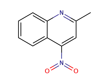 Molecular Structure of 28673-36-1 (2-METHYL-4-NITROQUINOLINE)