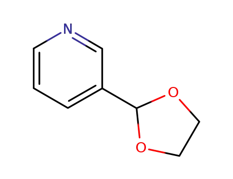 Molecular Structure of 5740-72-7 (3-(1,3-dioxolan-2-yl)pyridine)