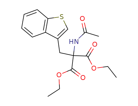 Propanedioicacid, 2-(acetylamino)-2-(benzo[b]thien-3-ylmethyl)-, 1,3-diethyl ester cas  23906-20-9