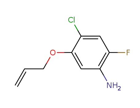 Molecular Structure of 84478-70-6 (Benzenamine, 4-chloro-2-fluoro-5-(2-propenyloxy)-)