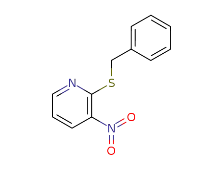 Molecular Structure of 69212-31-3 (2-(BENZYLTHIO)-3-NITROPYRIDINE)