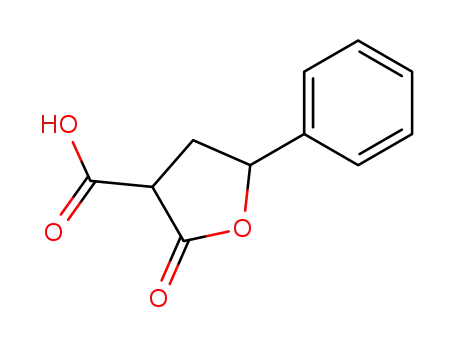 Molecular Structure of 6005-95-4 (2-oxo-5-phenyltetrahydrofuran-3-carboxylic acid)
