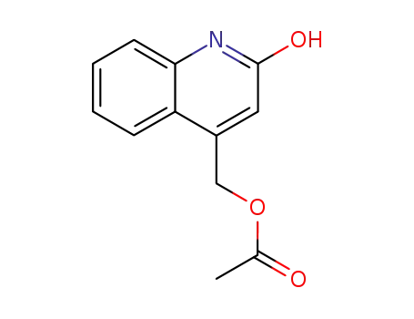 Molecular Structure of 63791-98-0 (2(1H)-Quinolinone, 4-[(acetyloxy)methyl]-)