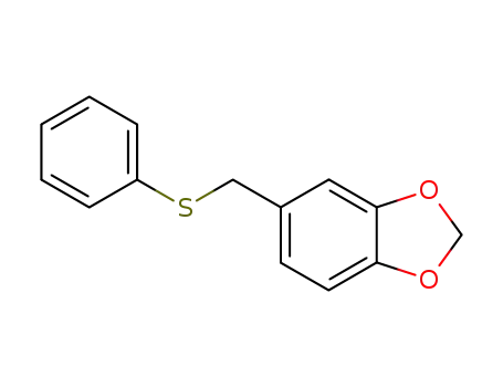 Molecular Structure of 103844-15-1 (1,3-Benzodioxole, 5-[(phenylthio)methyl]-)