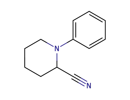 Molecular Structure of 68078-10-4 (1-Phenyl-2-cyanopiperidine)