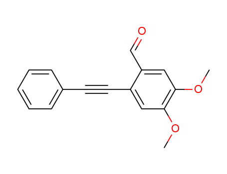 Benzaldehyde, 4,5-dimethoxy-2-(phenylethynyl)-