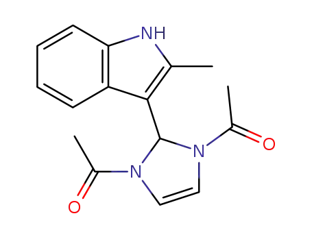1H-Imidazole, 1,3-diacetyl-2,3-dihydro-2-(2-methyl-1H-indol-3-yl)-
