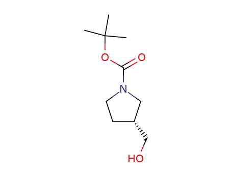 Molecular Structure of 138108-72-2 ((R)-3-HYDROXYMETHYL-PYRROLIDINE-1-CARBOXYLIC ACID TERT-BUTYL ESTER)