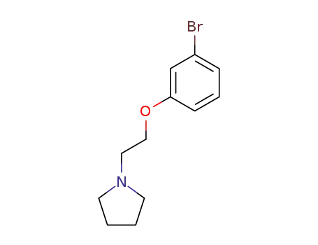 Molecular Structure of 23136-18-7 (1-[2-(3-BROMOPHENOXY)ETHYL]-PYRROLIDINE)
