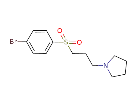 Molecular Structure of 867333-33-3 (1-(3-(4-BROMOPHENYLSULFONYL)PROPYL)PYRROLIDINE)
