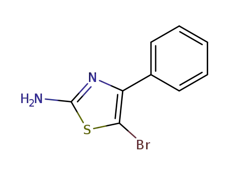 Molecular Structure of 61954-82-3 (5-BroMo-4-phenylthiazol-2-aMine)